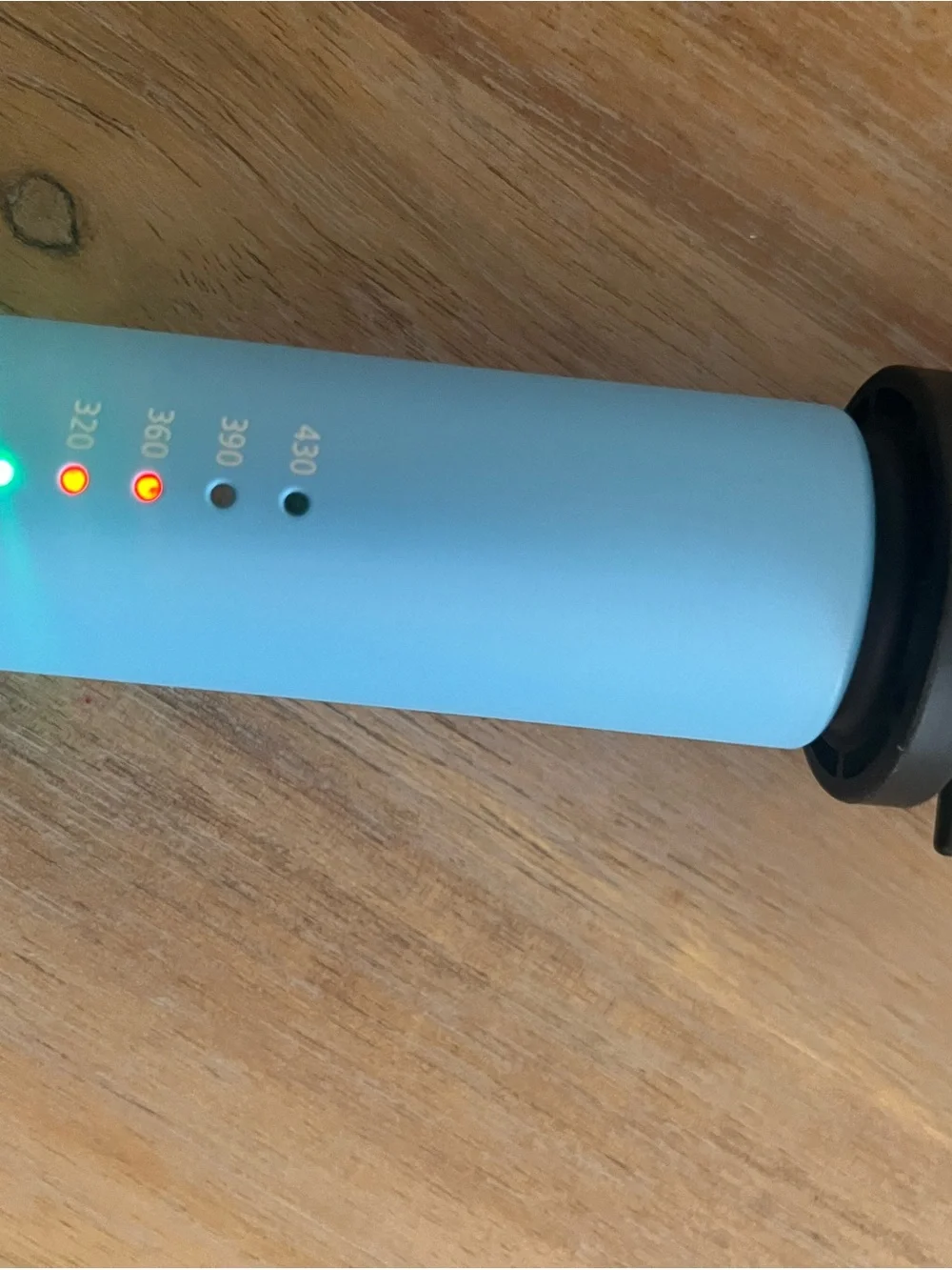 AmoVee Ionic Straightening Brush Blue Electric 4 Heat Settings 430°F